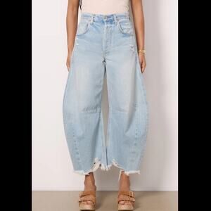 Evereve Citizens of Humanity Relaxed Barrel Denim Horseshoe Jeans Savahn Size 30